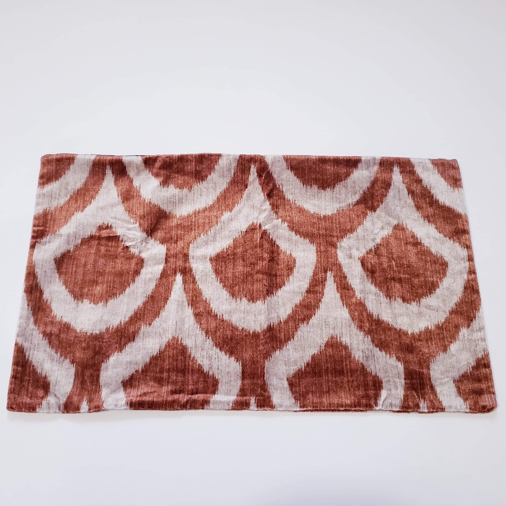 Pottery Barn Ikat Pillow Cover Orange Cream 16x26